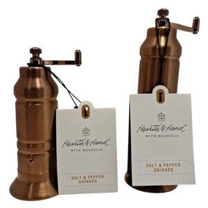 Set of Hearth & Hand Magnolia Copper Finish Salt & Pepper Grinder